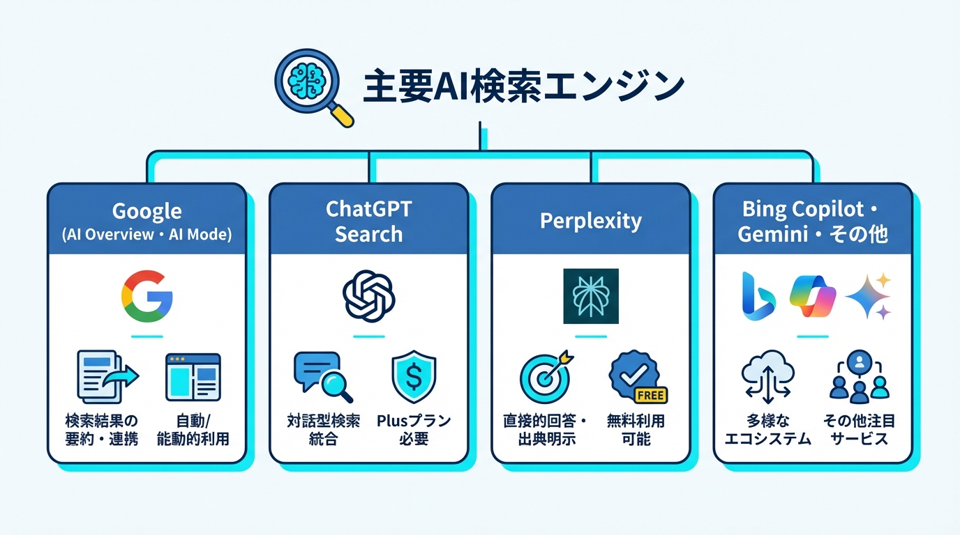 主要AI検索エンジン一覧