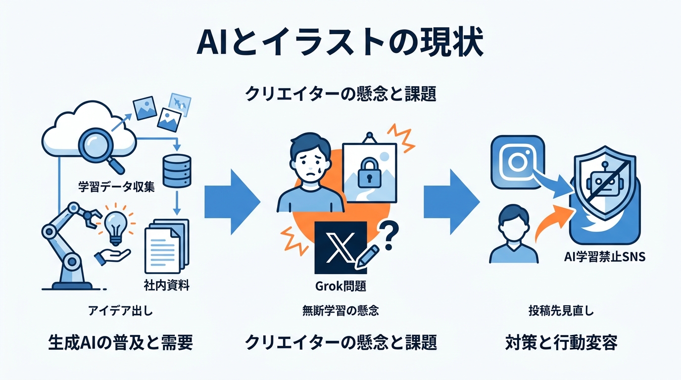 AI学習とイラストの現状