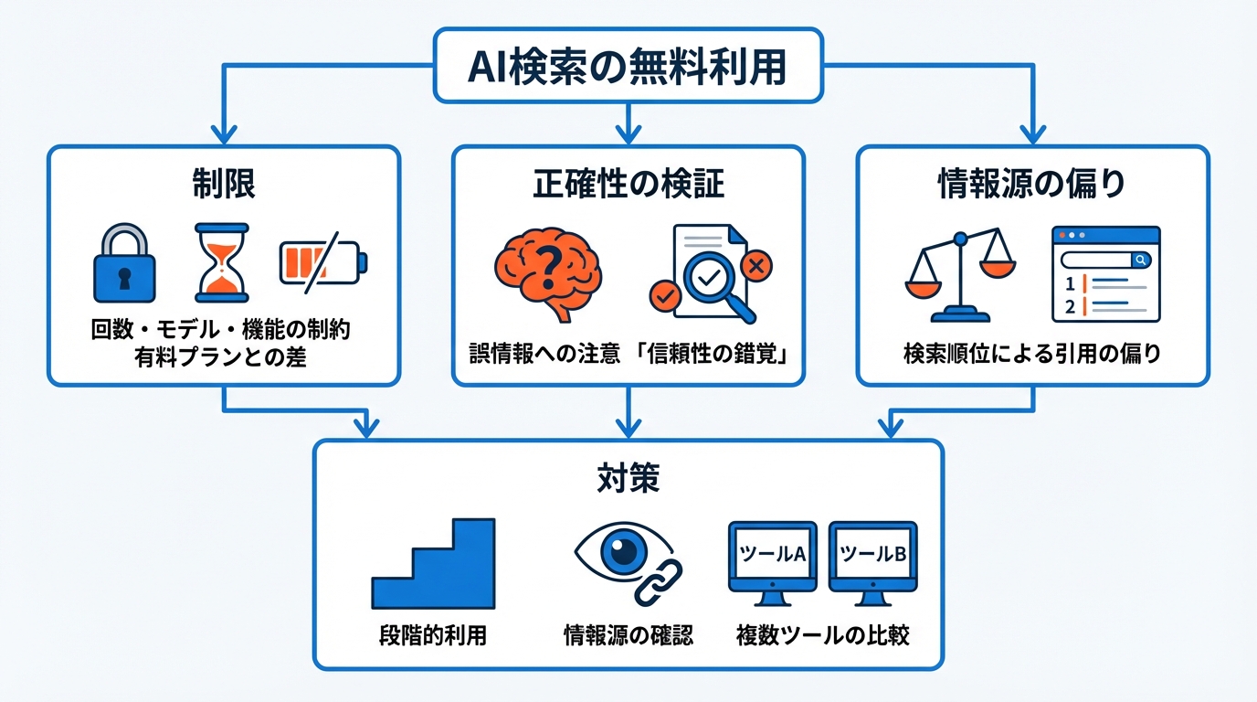 無料利用時の注意点と限界