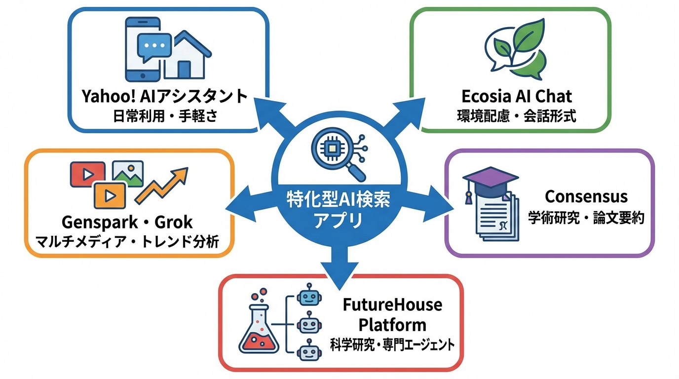 注目の特化型AI検索アプリ6選