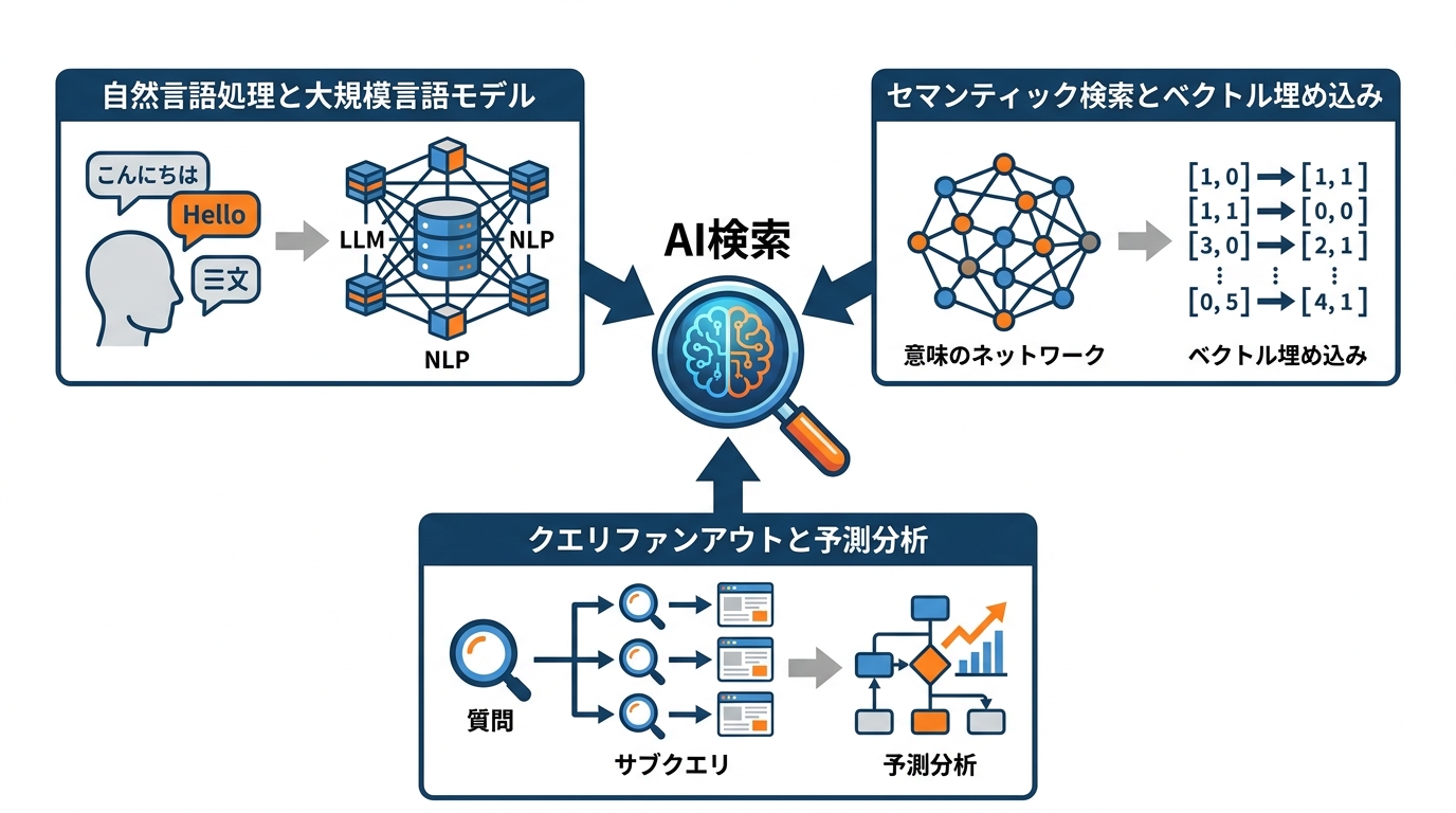 AI検索の仕組みと中核技術