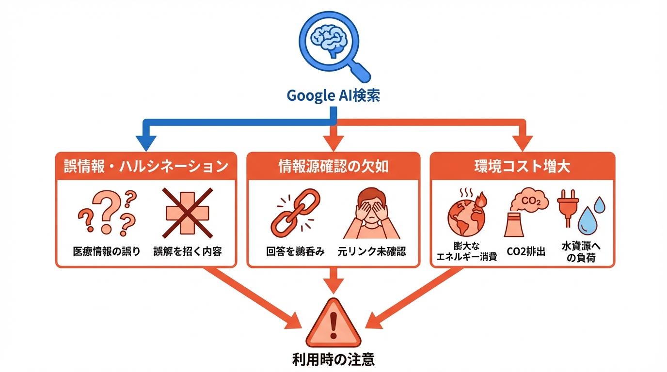 Google AI検索の注意点とリスク