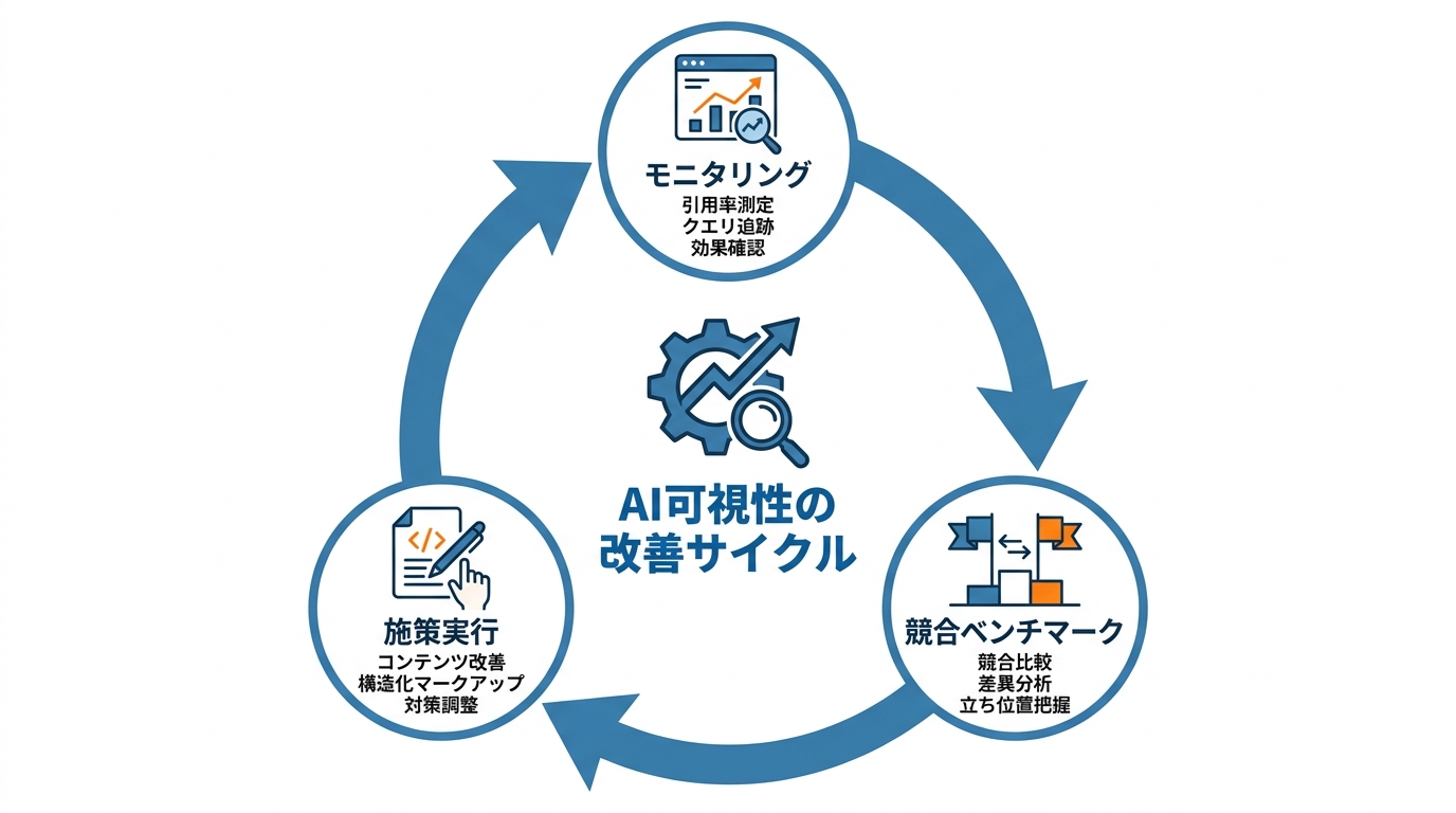 AI可視性の測定と改善サイクル