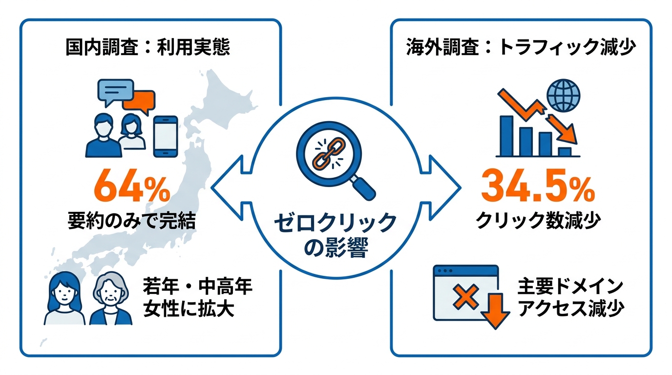 ゼロクリックの実態を示すデータ