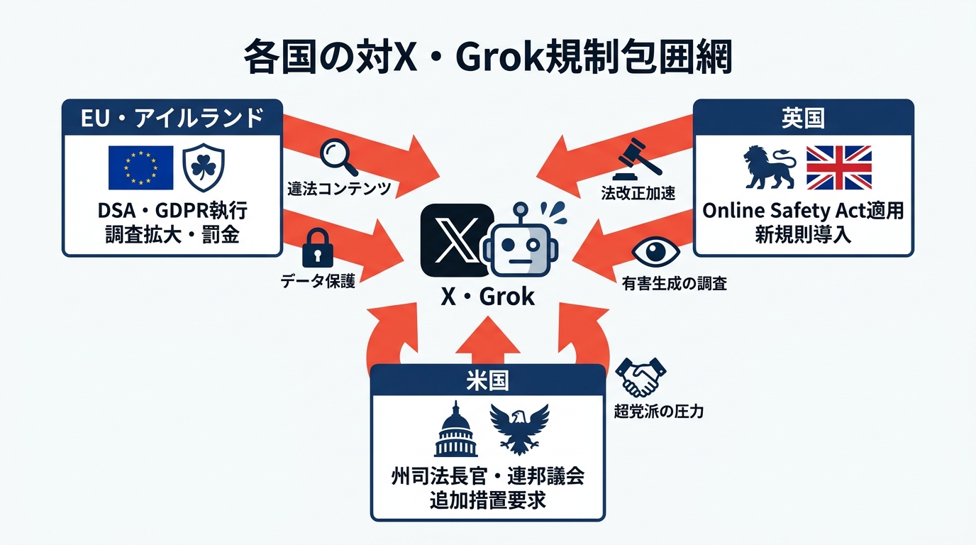 各国規制当局の対応一覧