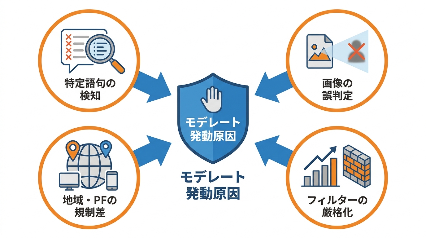 モデレートが発動する主な原因