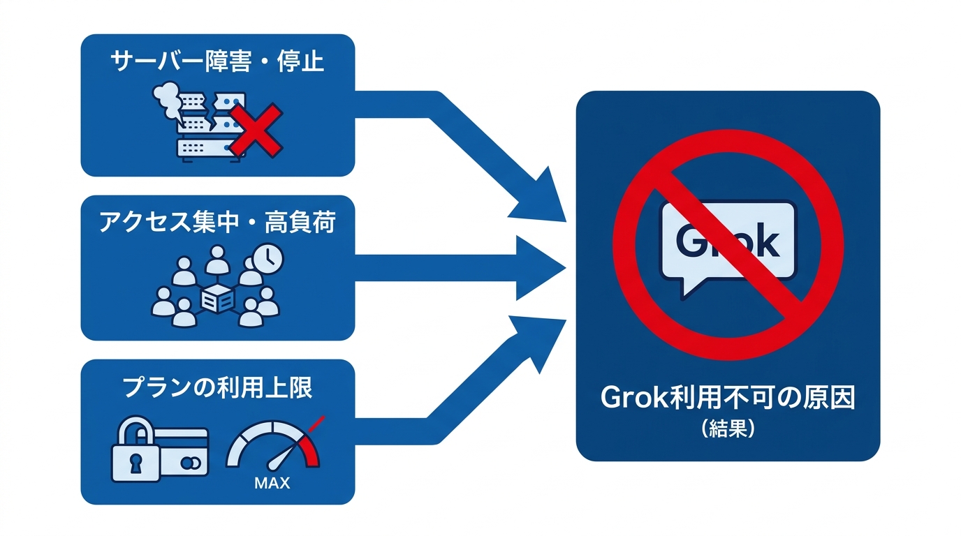 Grokが使えない主な原因