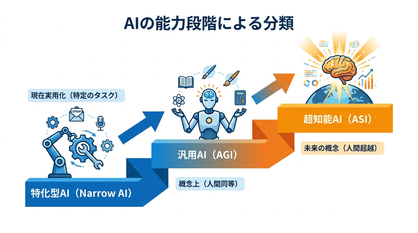 能力レベルによるAIの分類