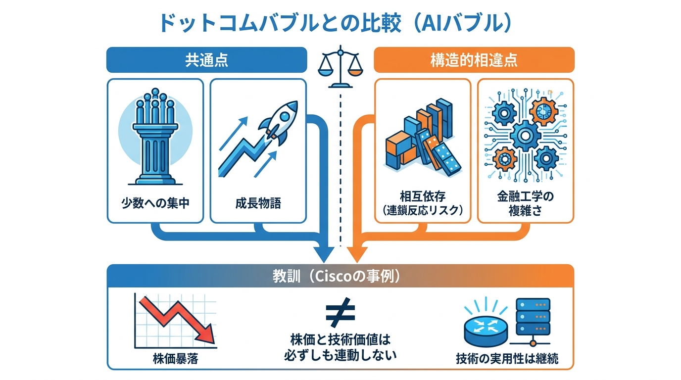 ドットコムバブルとの比較