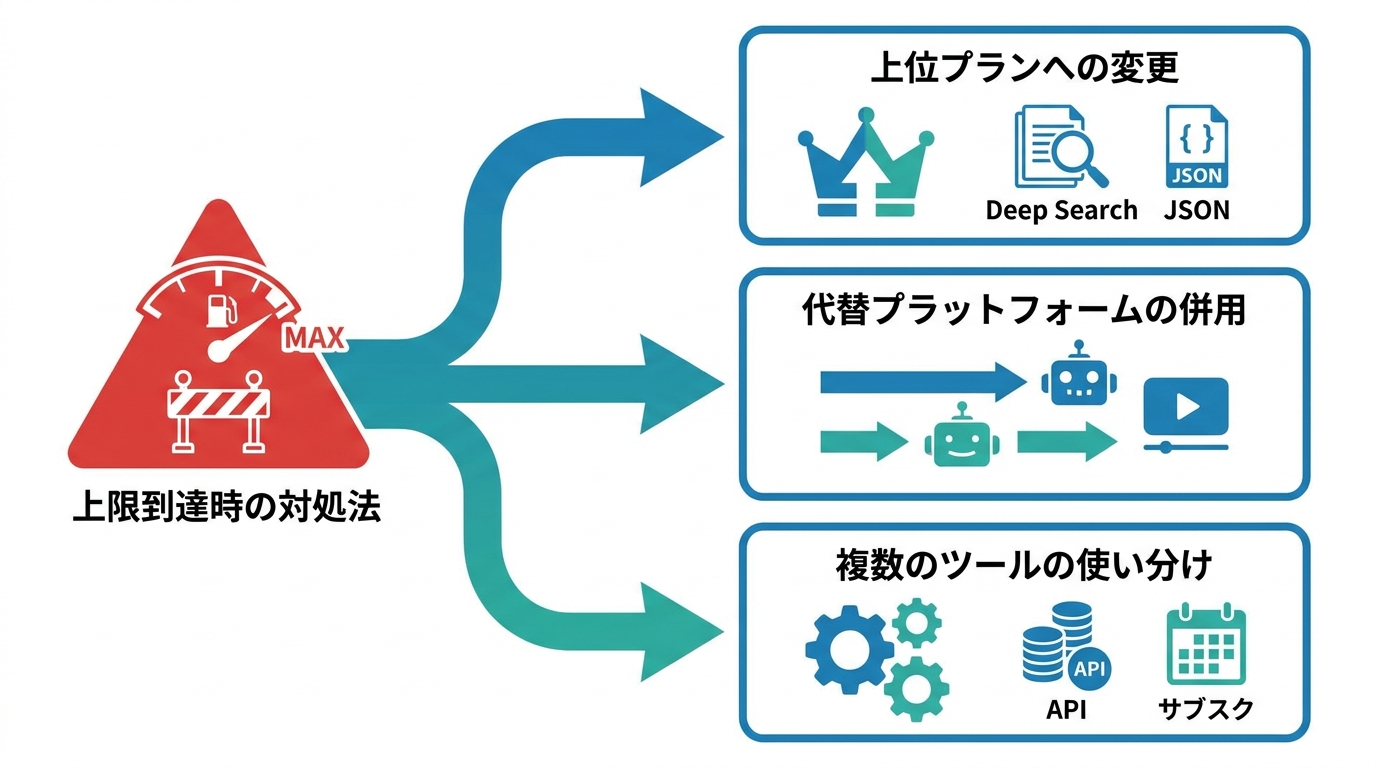 上限到達時の対処法