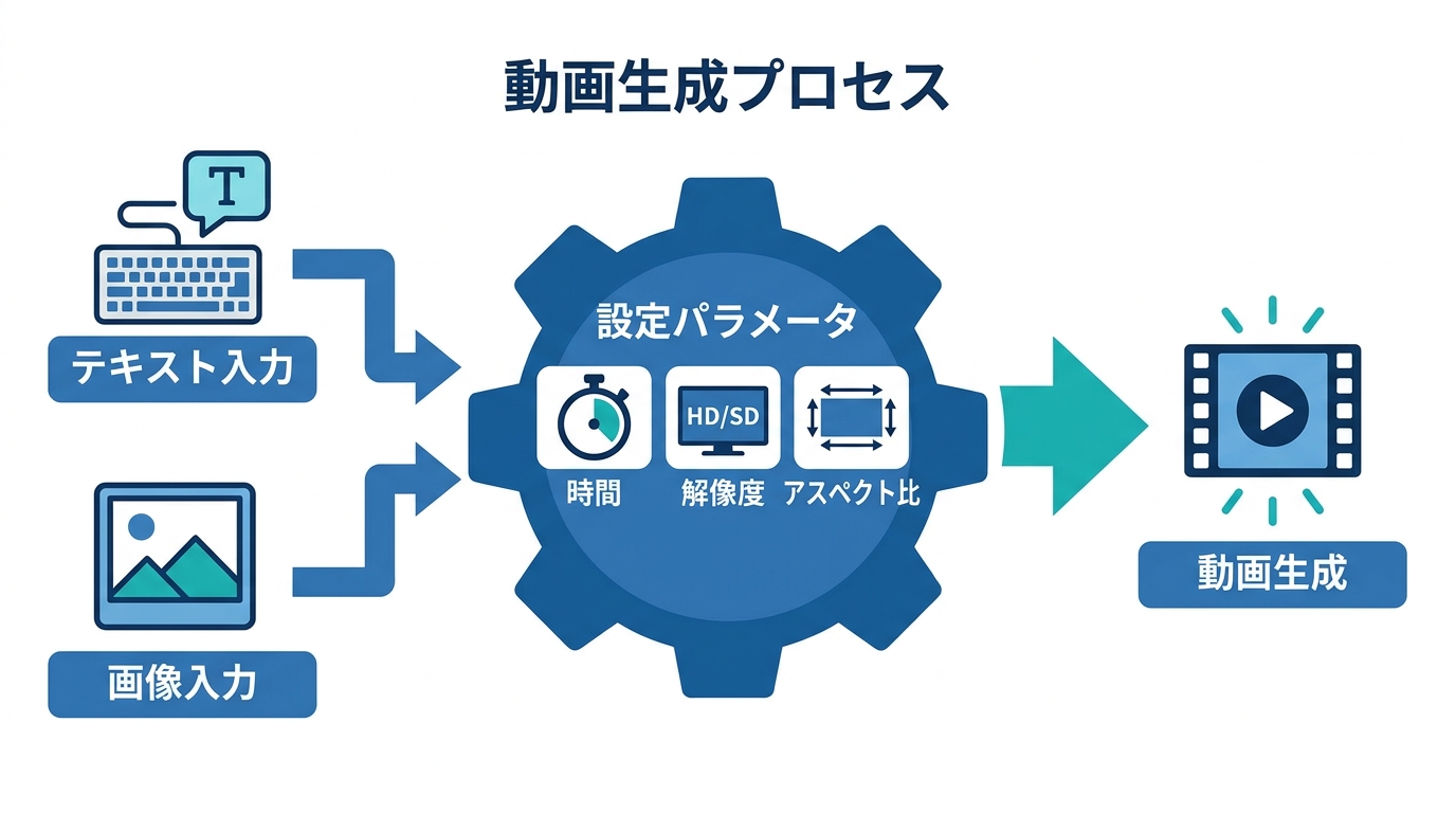 動画生成の手順と設定