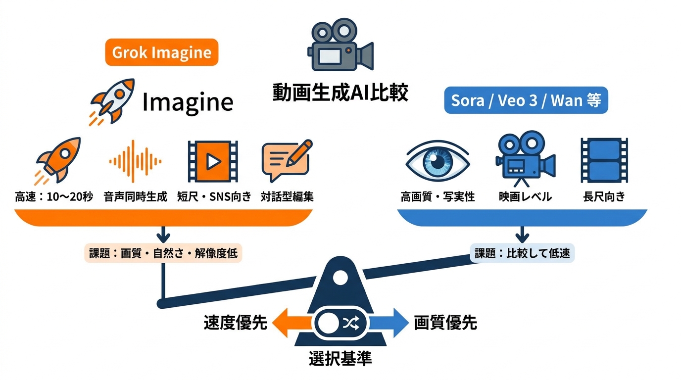 他の動画生成AIとの比較
