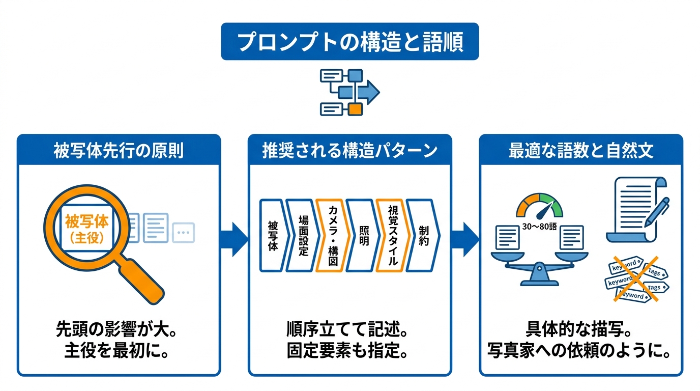コツ1:プロンプトの構造と語順