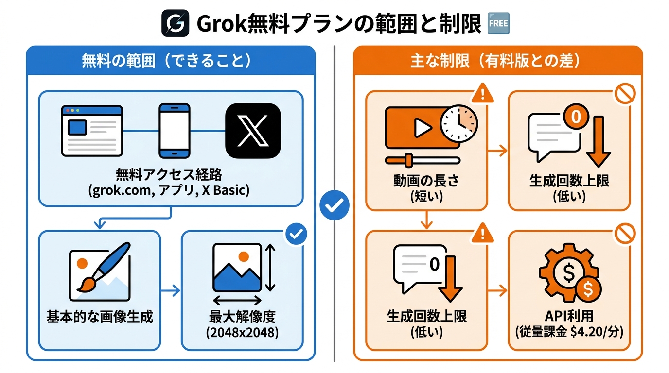 無料プランの範囲と制限
