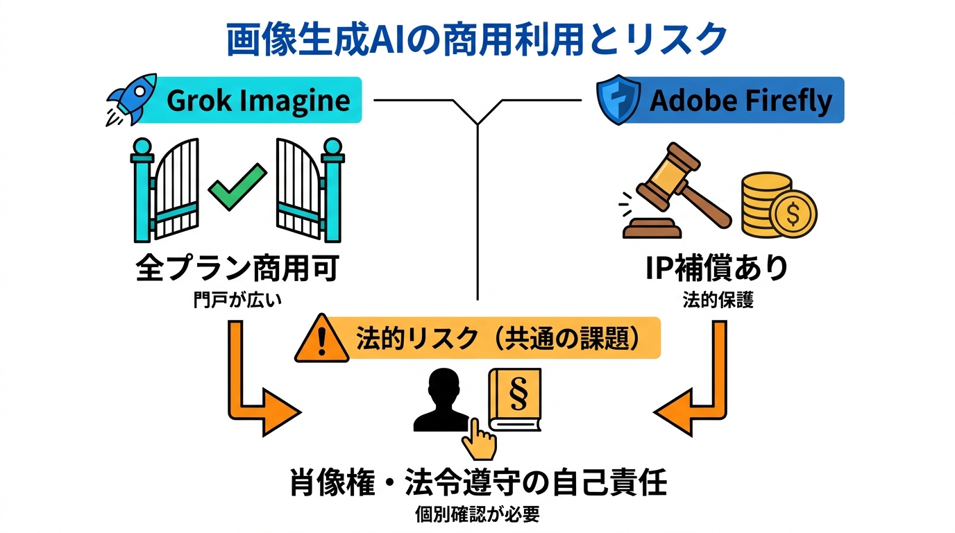 商用利用の権利と他ツールとの比較