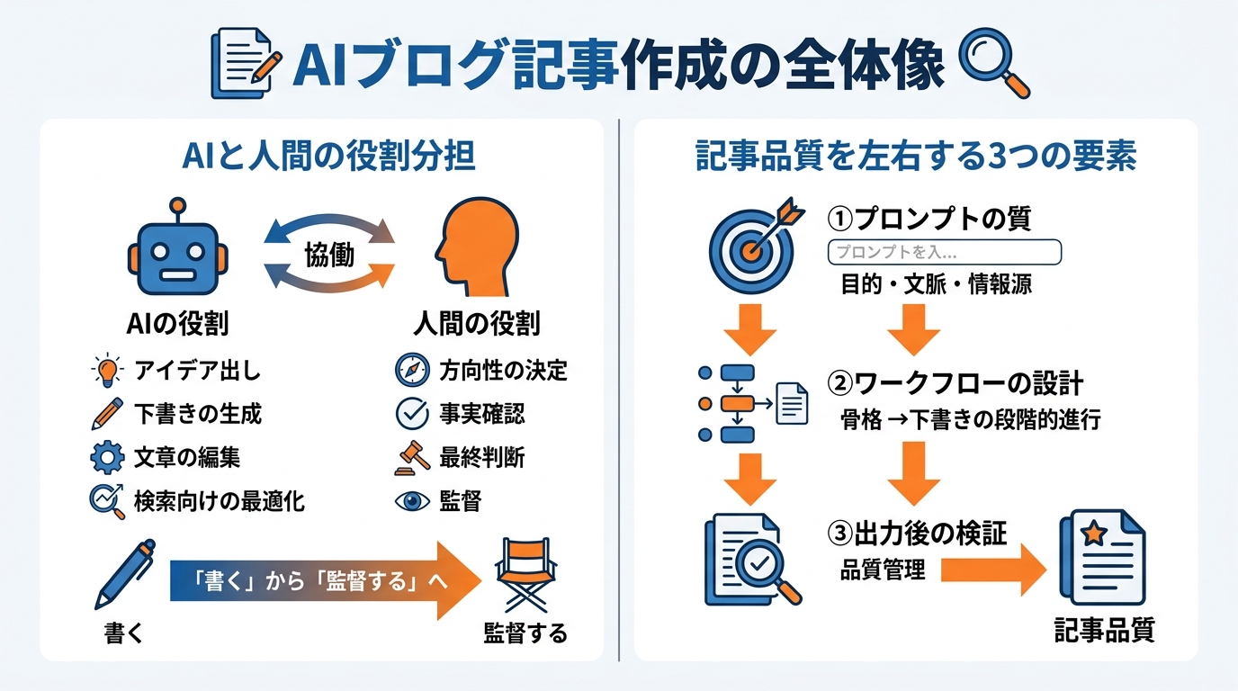 AIブログ記事作成の全体像