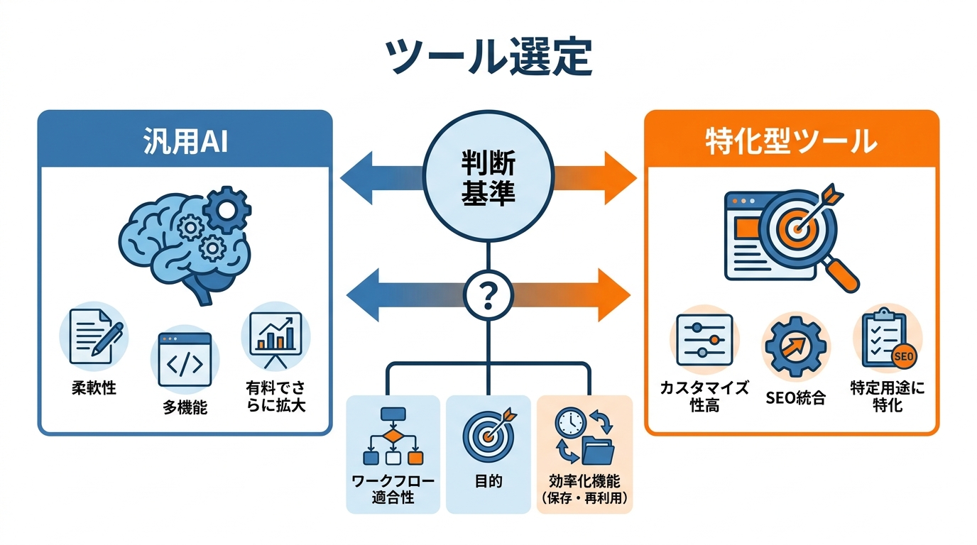 ツール比較と選び方の判断基準