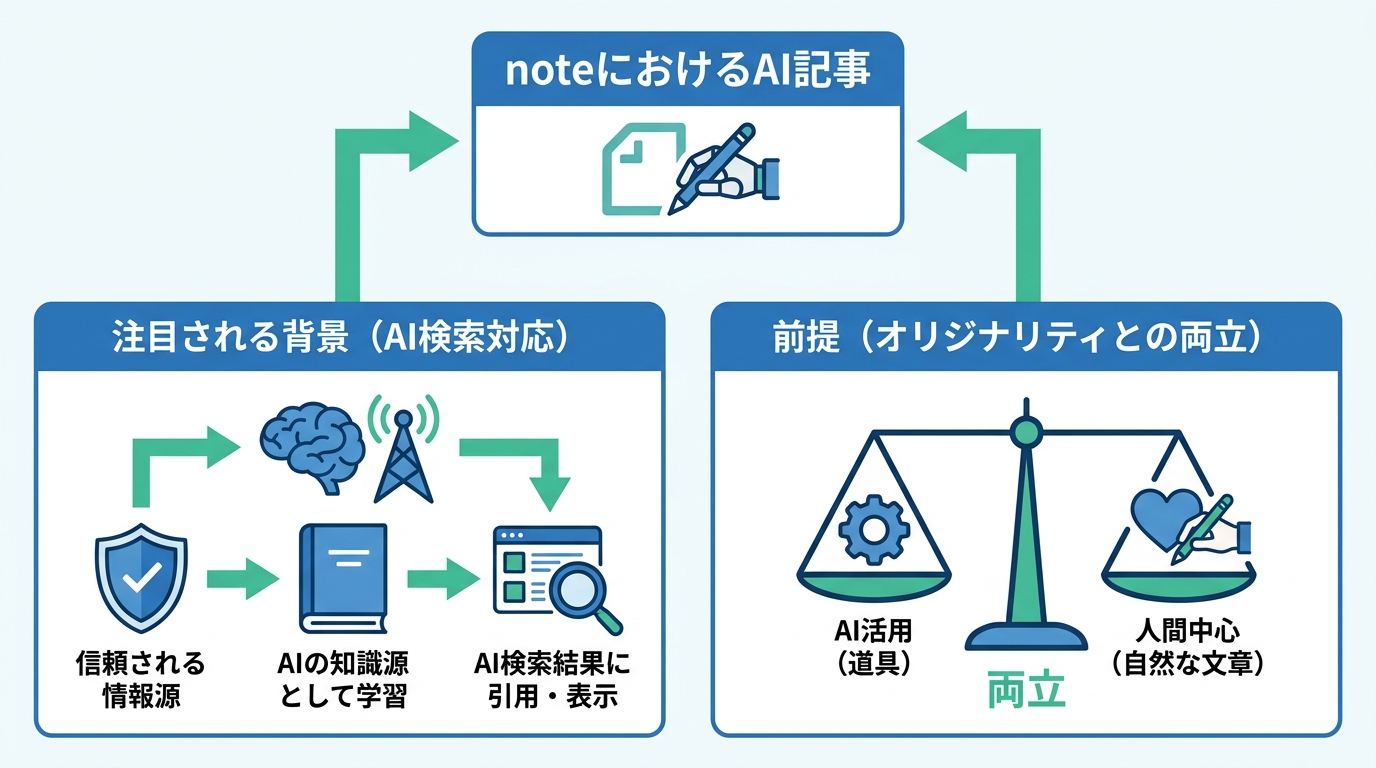 noteにおけるAI記事の定義と前提