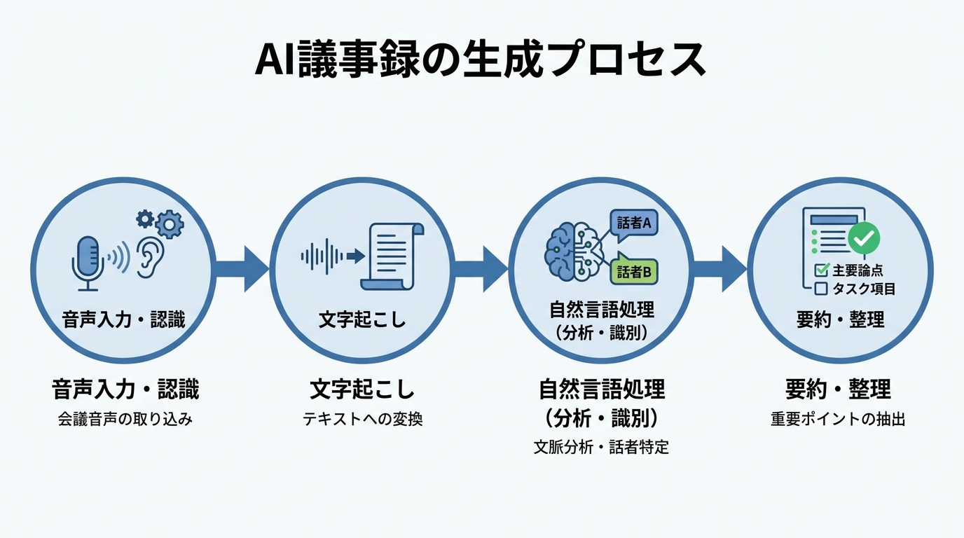AI議事録ツールの仕組み