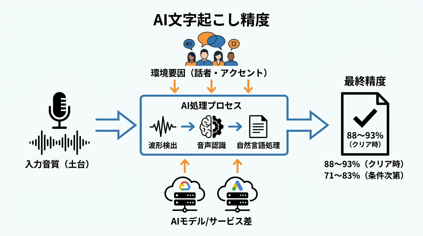 AI文字起こしの仕組みと精度