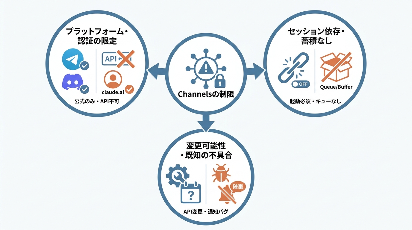 注意点と現在の制限