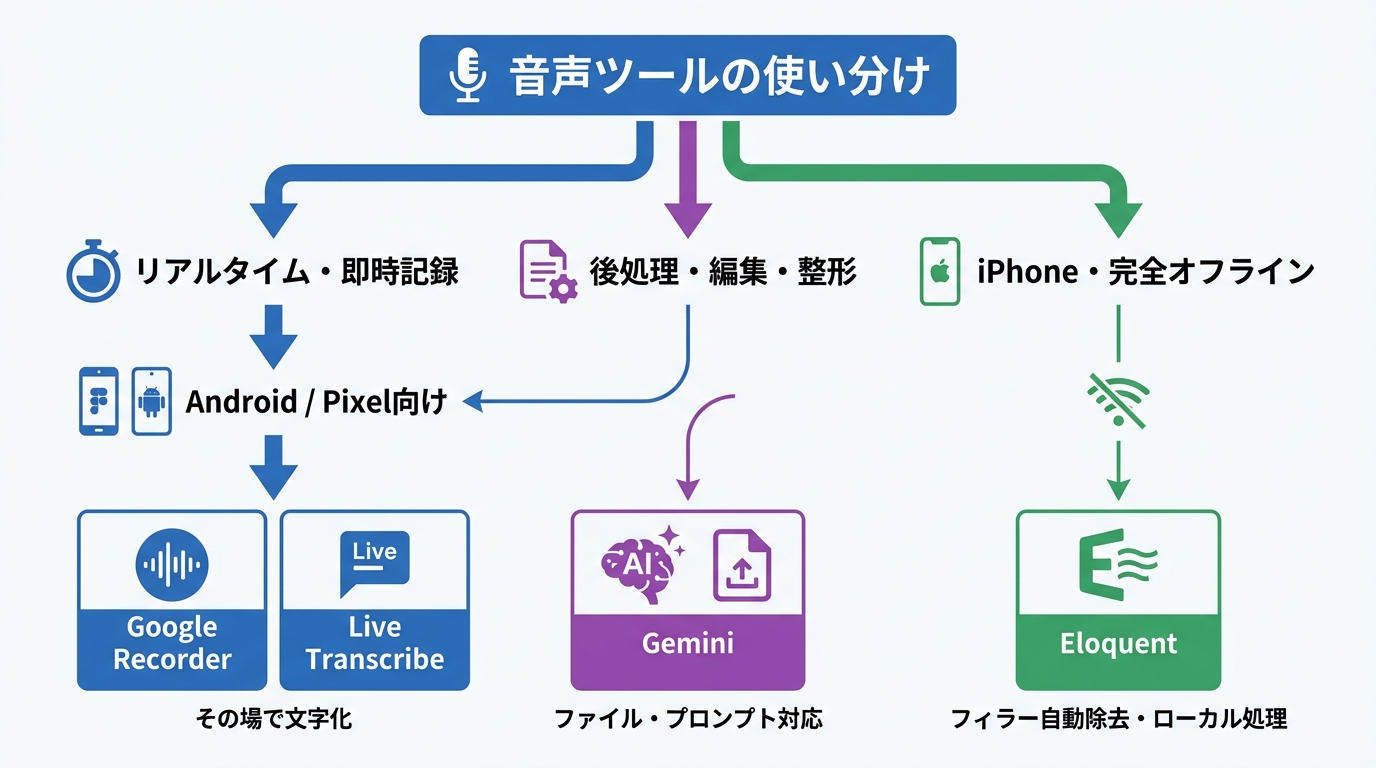 関連ツールとの比較・使い分け