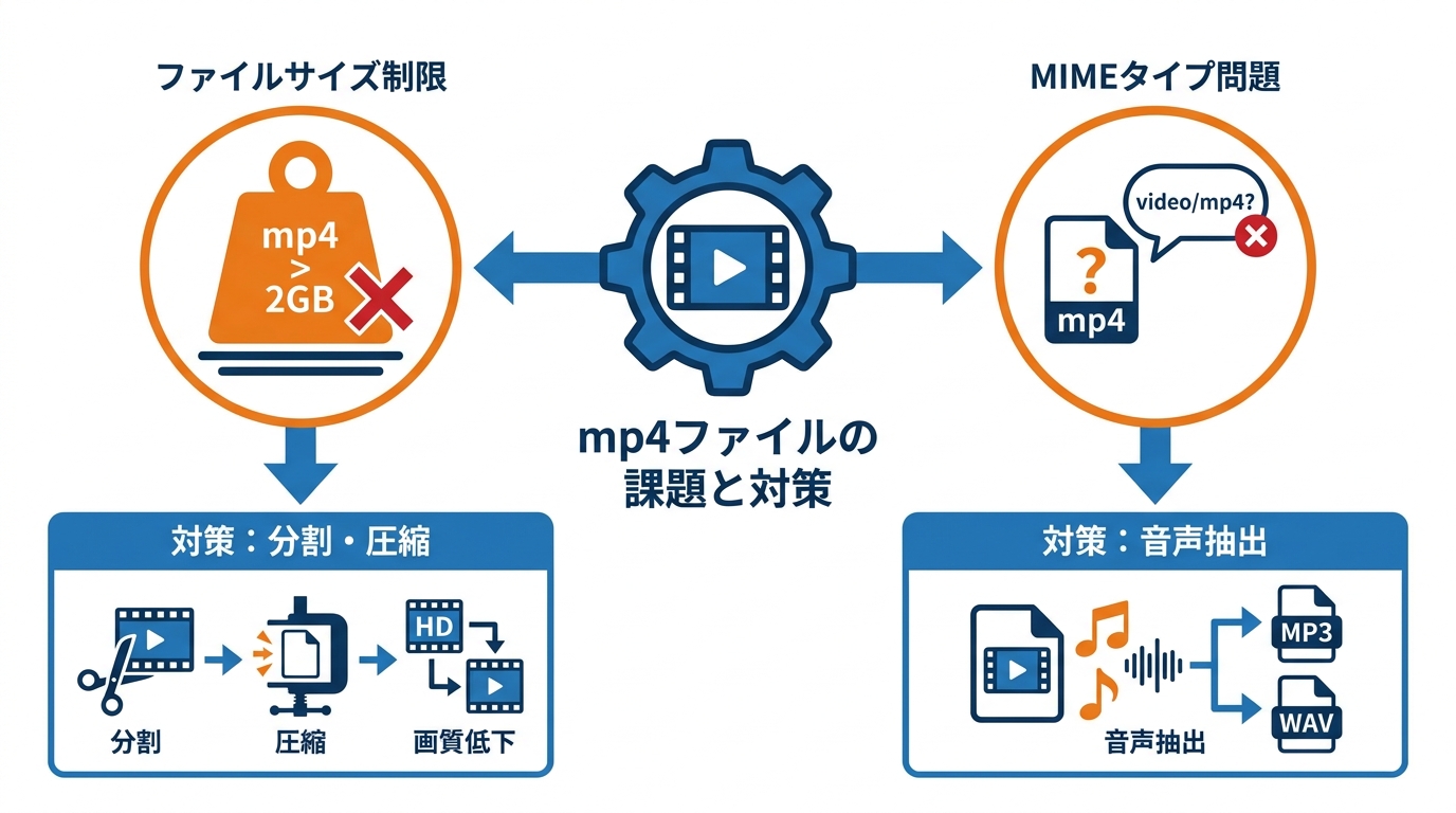 mp4ファイルの注意点と対処法