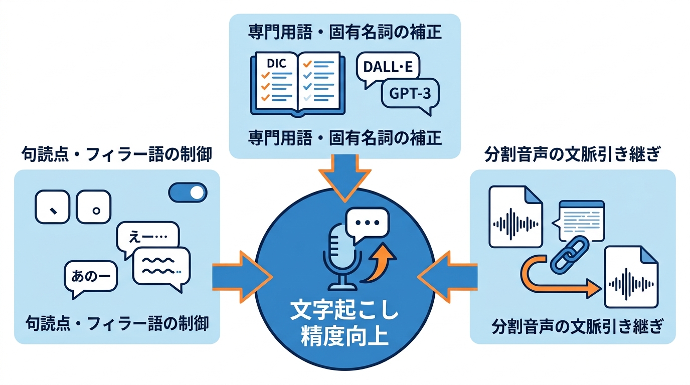 文字起こし精度を上げるプロンプト