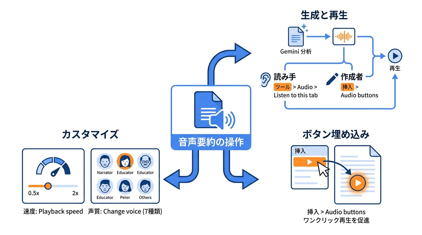 音声要約の設定と操作手順