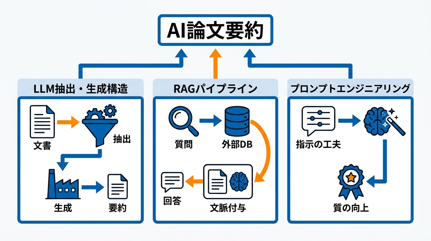 AI論文要約の仕組みと主要手法