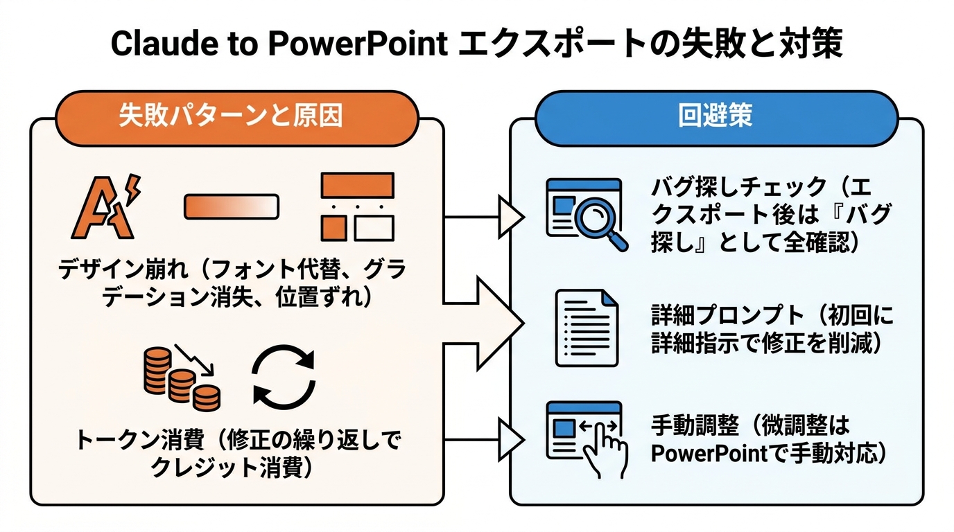 失敗パターンと回避策