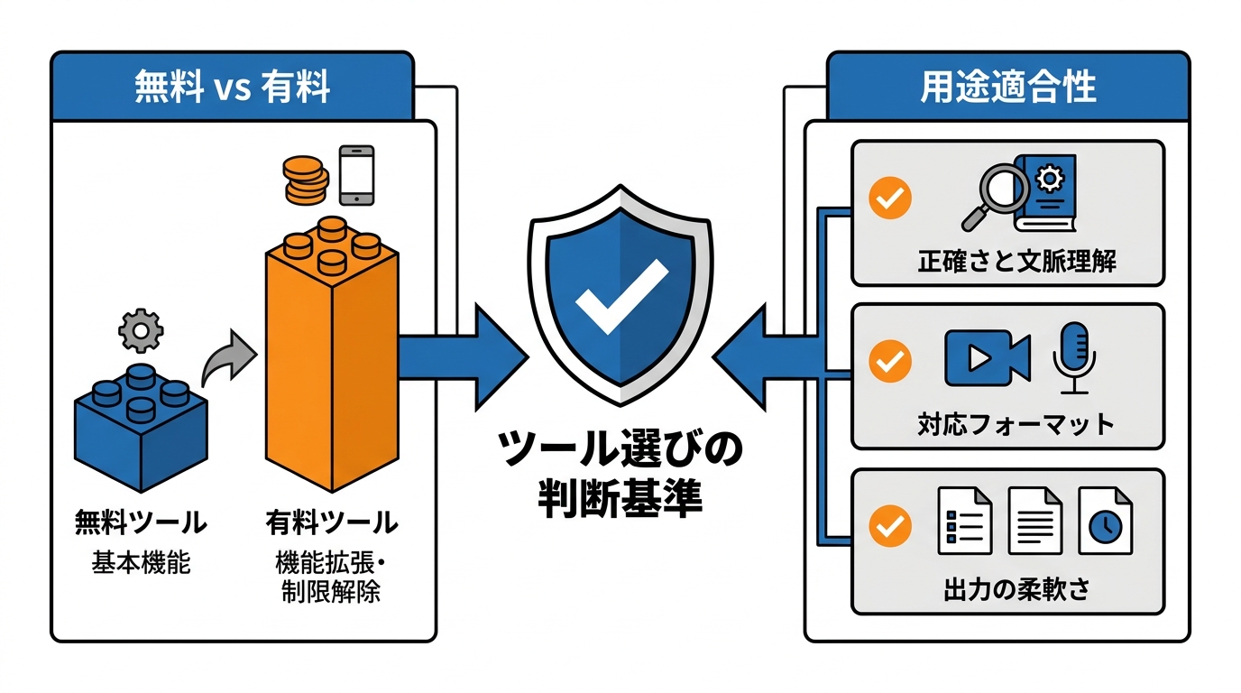 ツール比較と選び方の判断基準
