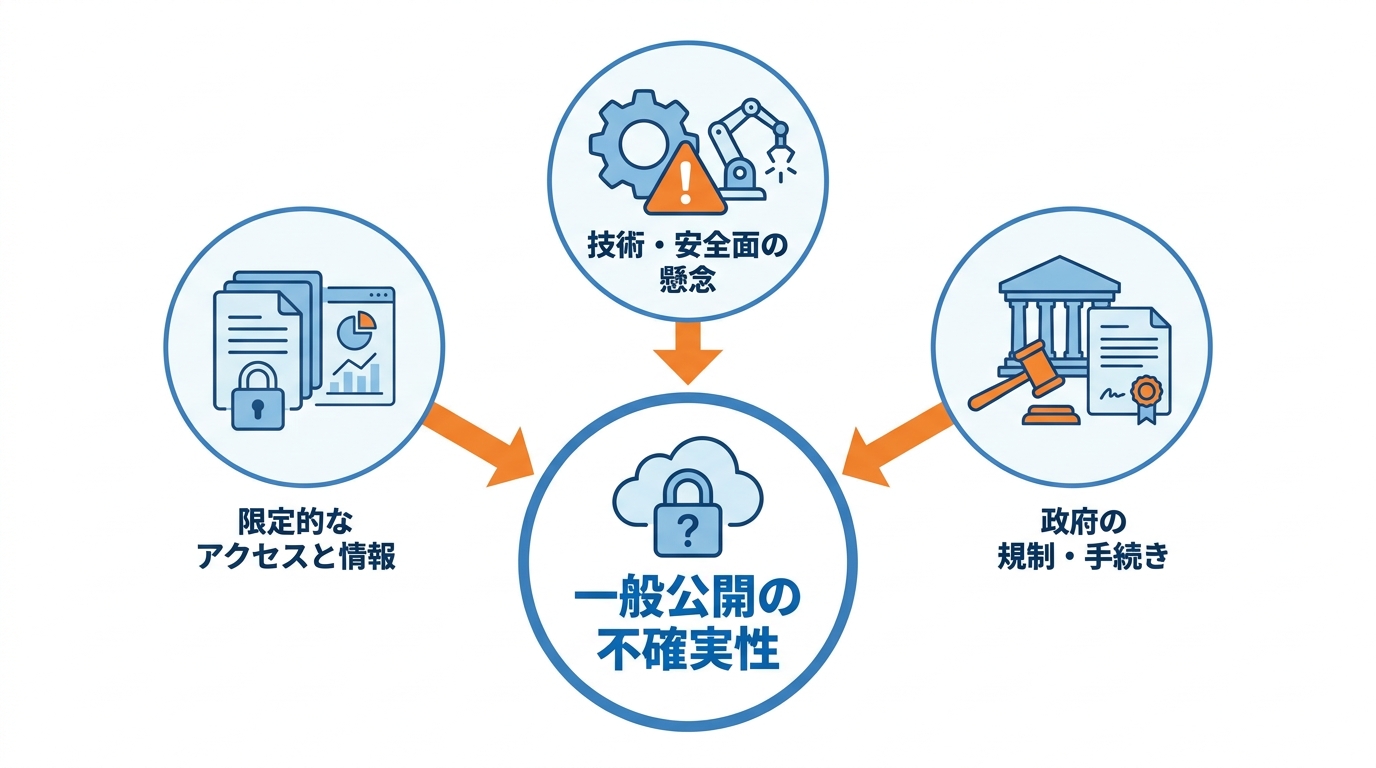一般公開の見通しと注意点