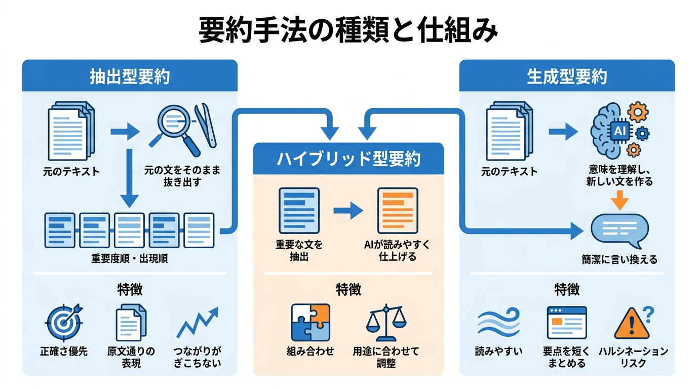 要約手法の種類と仕組み