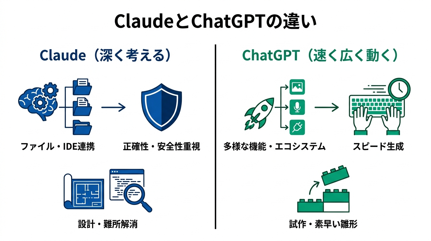 ClaudeとChatGPTの基本と違い