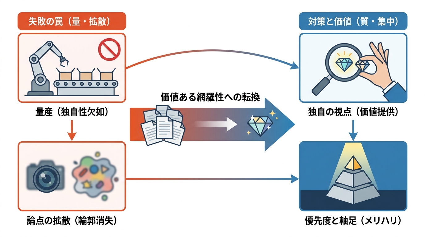 網羅性追求で陥る失敗と対策