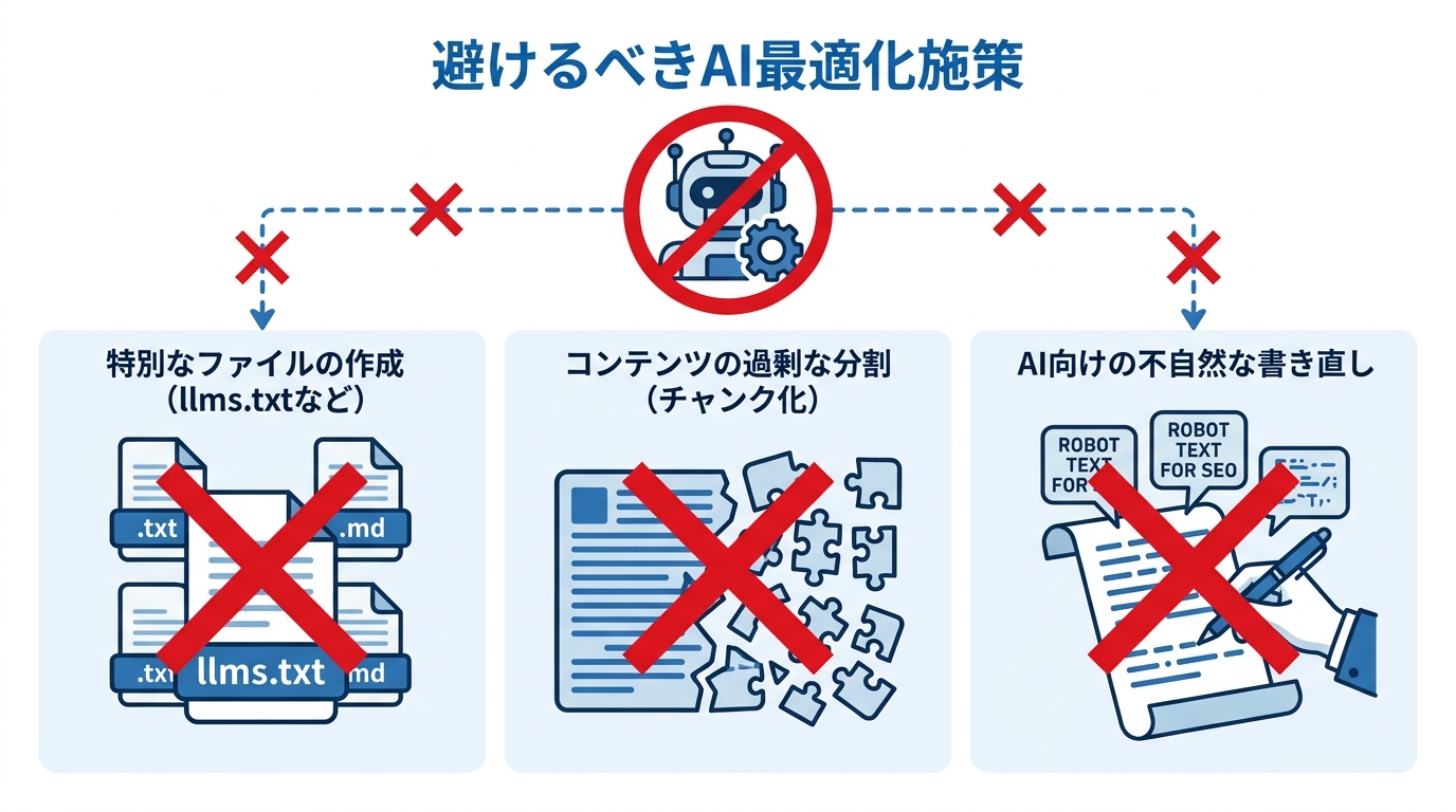 AI向け最適化の誤解と避けるべき施策