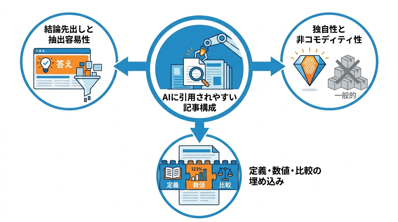 AIに引用されやすい記事構成の原則
