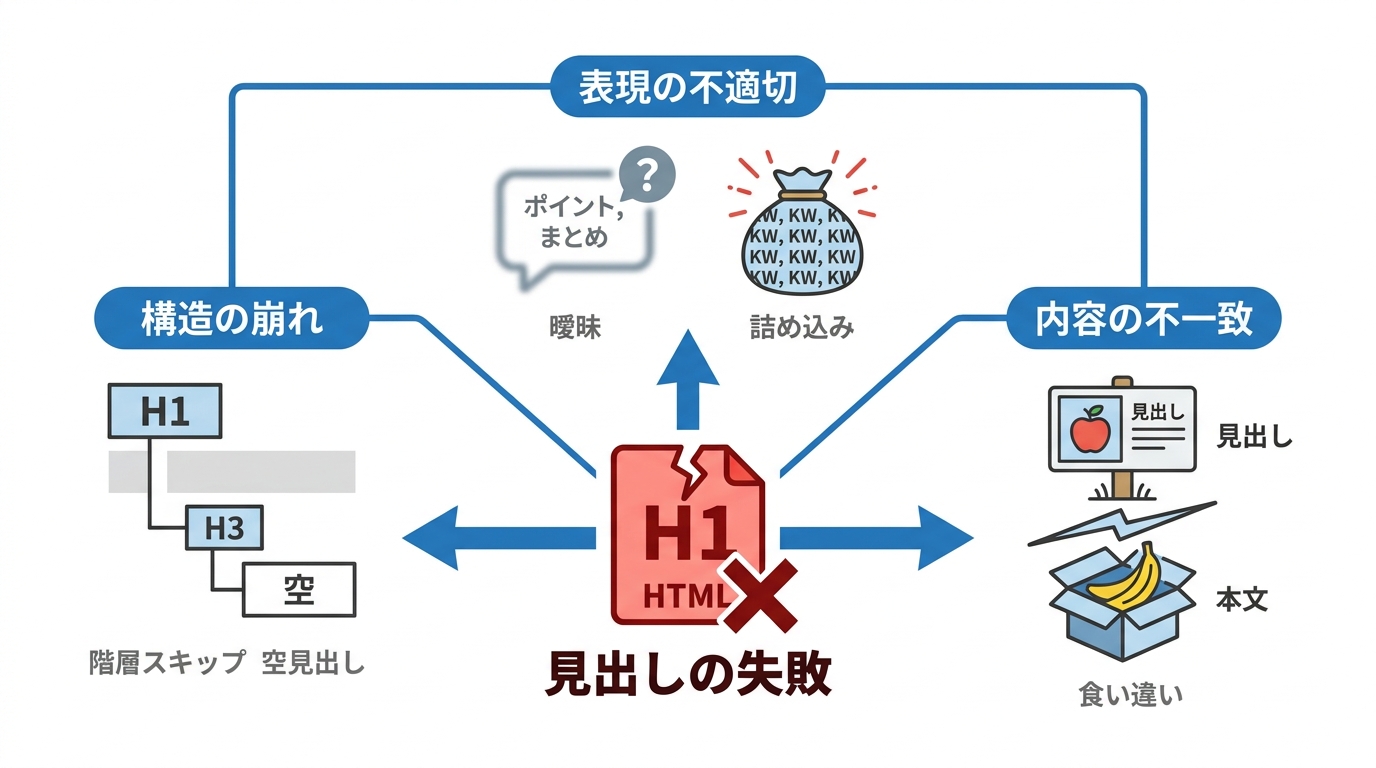 見出し作成でよくある失敗