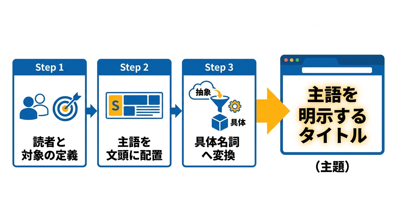主語を明示するタイトルの作り方