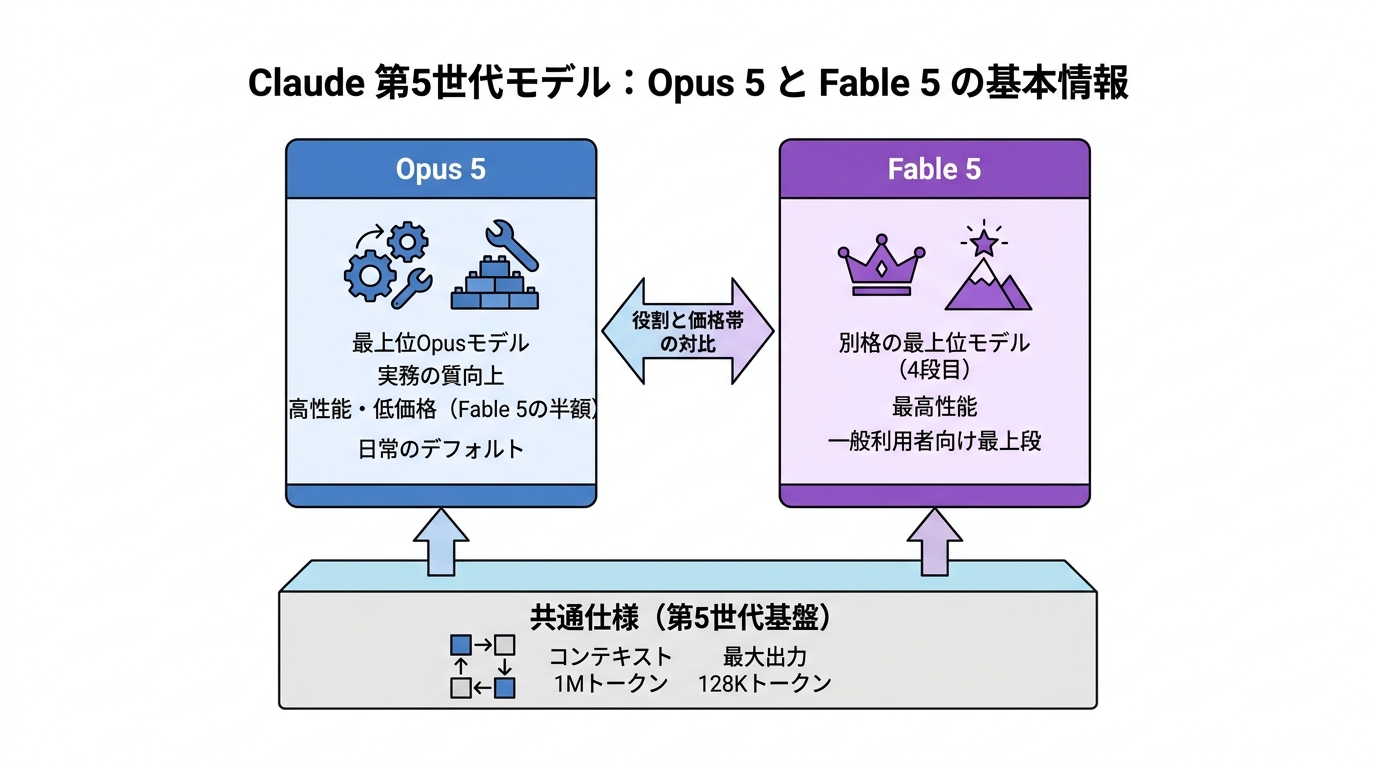 Opus 5とFable 5の基本情報