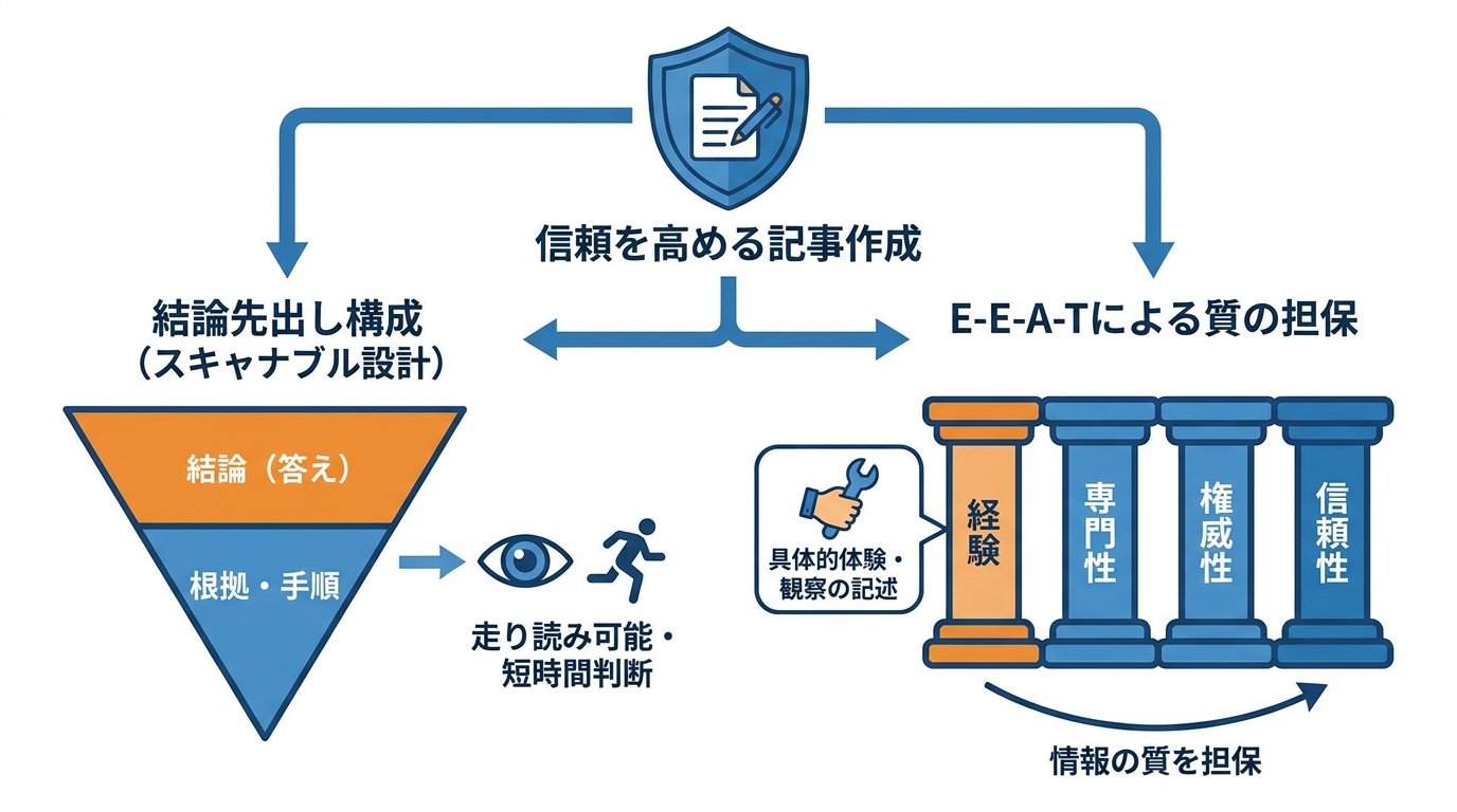 信頼を高める構成と表現の工夫
