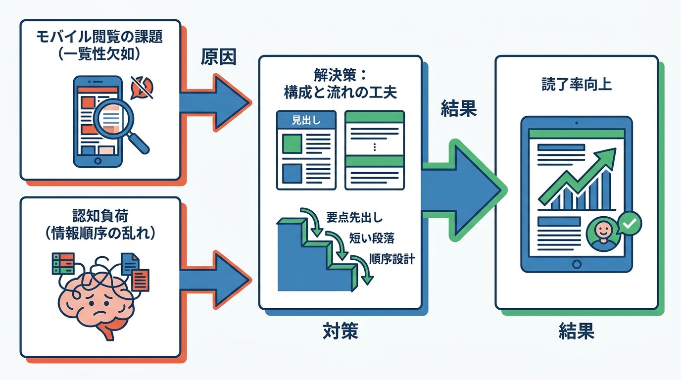 構成と流れが読了率を左右する理由