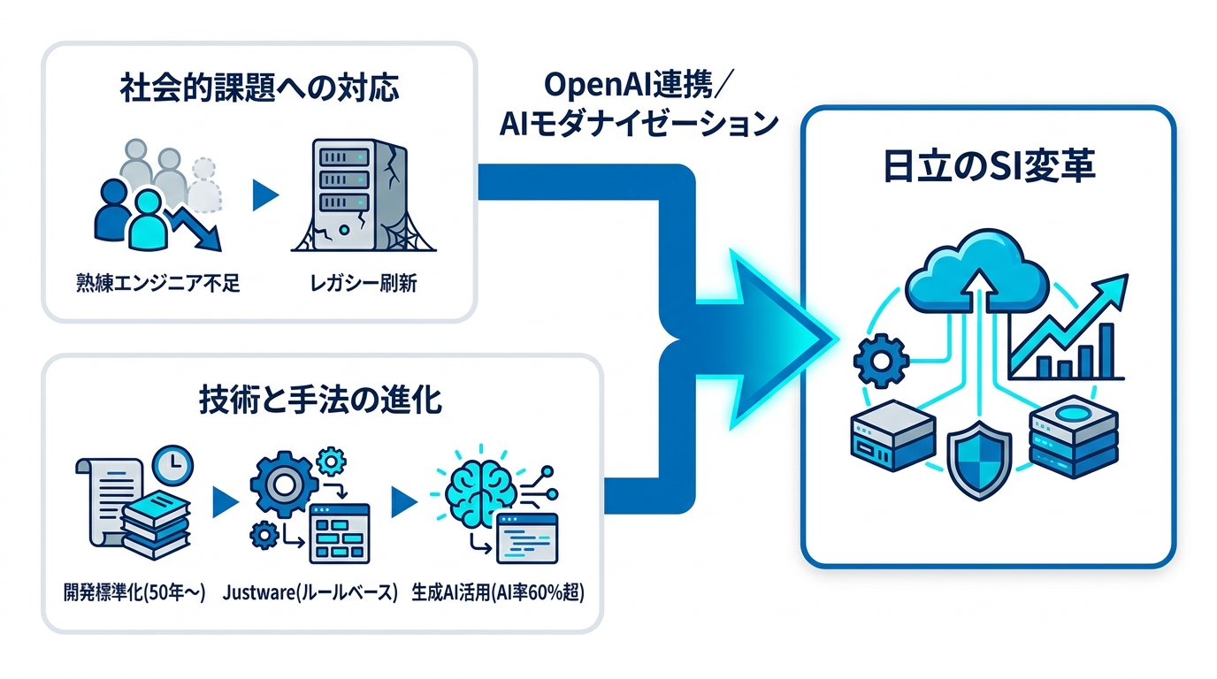 開発の背景と日立のSI変革の系譜