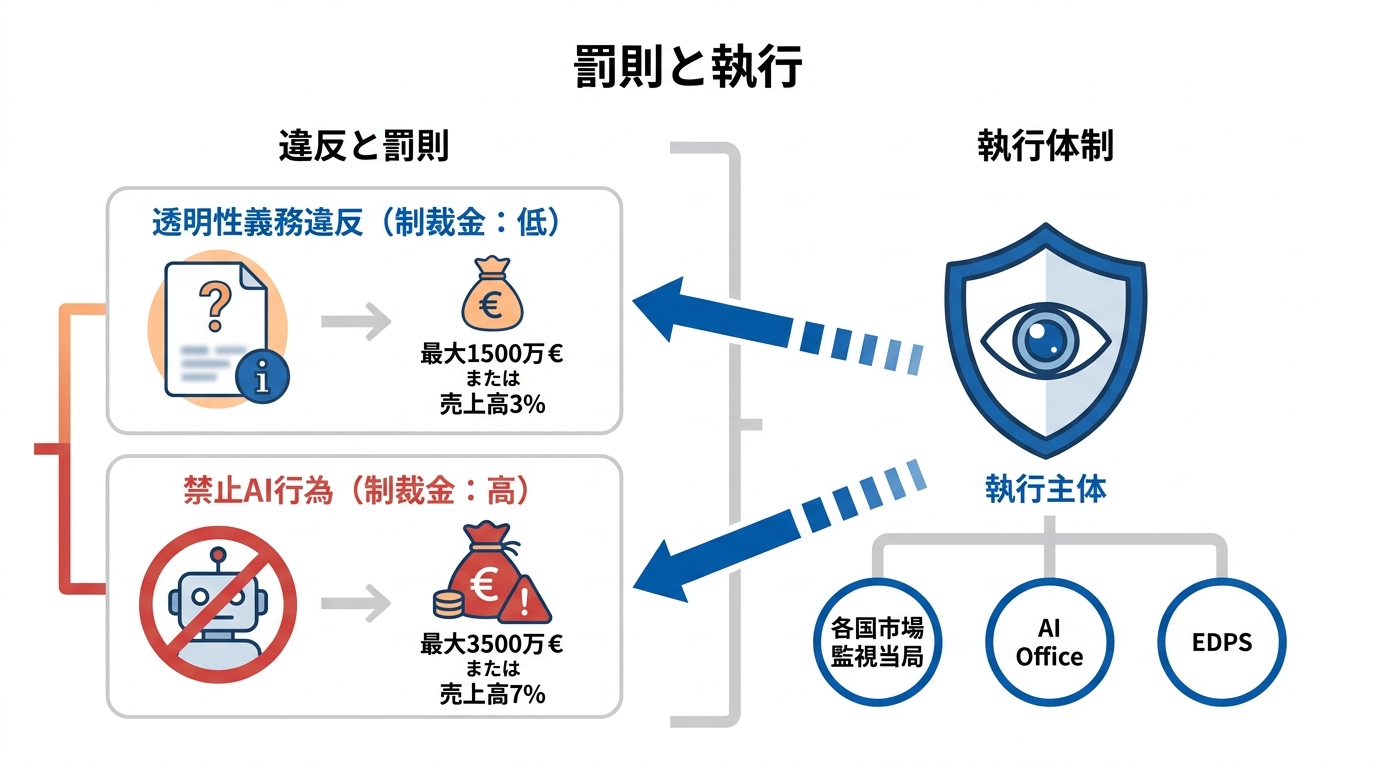 違反時の罰則と執行体制