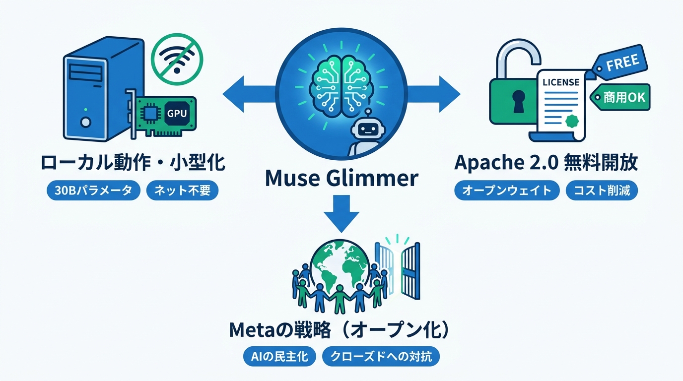 Muse Glimmerの概要と無料開放の位置づけ