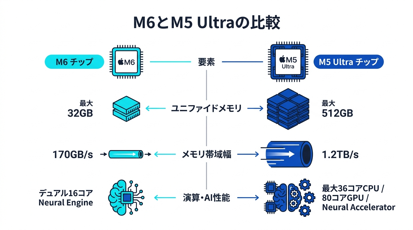 M6とM5 Ultraの基本仕様