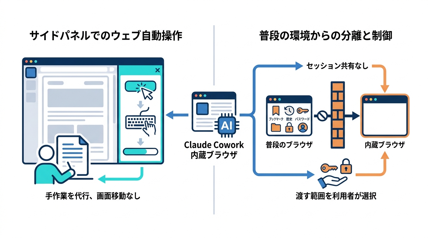 ブラウザ内蔵の基本と仕組み