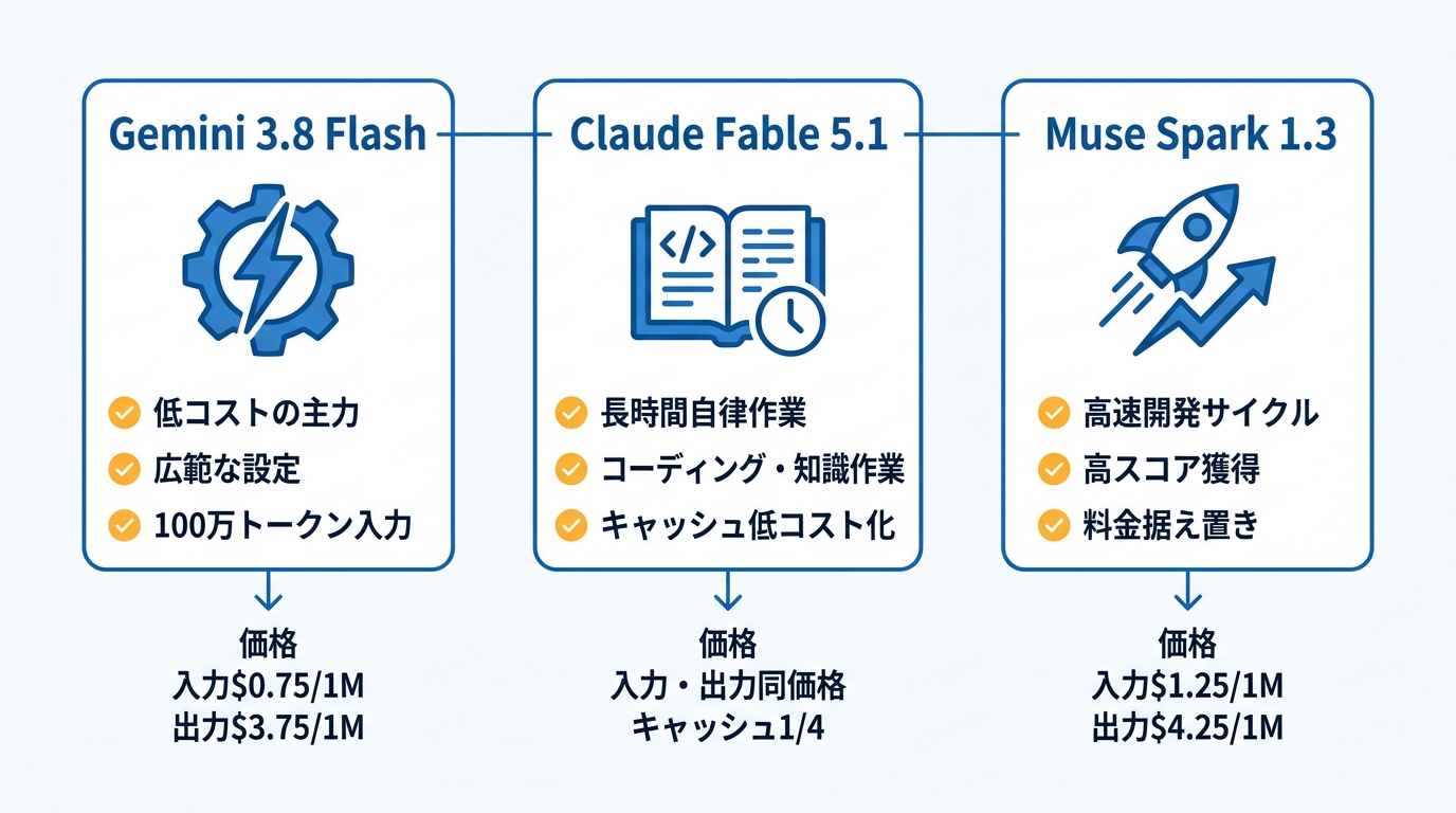 4モデルの基本スペック整理