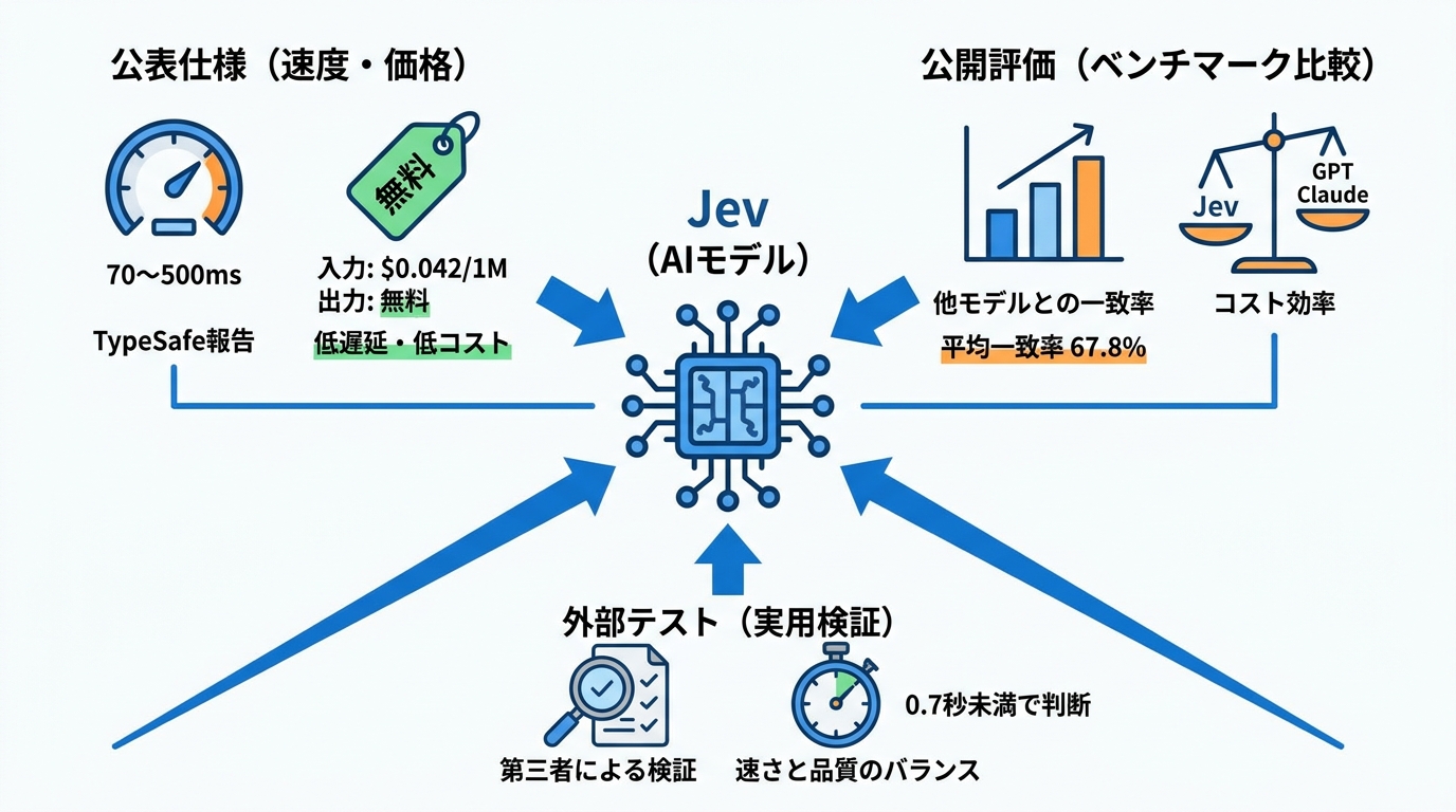 速度・価格と公開された評価
